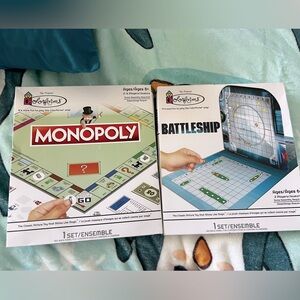 Colorforms Monopoly and Battleship Games